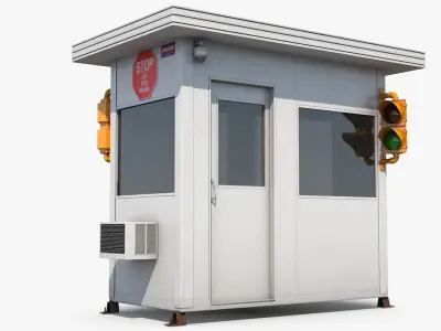 Portable Security Cabin 3D model