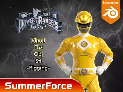 Yellow Ranger - Mighty Morphin Power Rangers The Movie 3D model