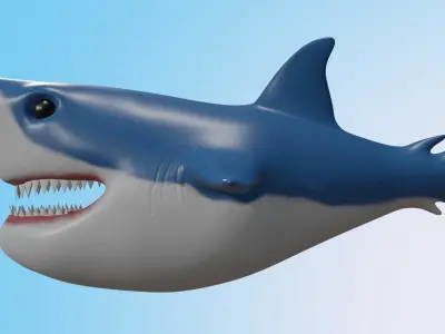Shark model Low-poly 3D model