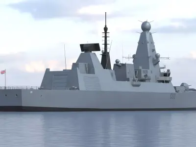 Type 45 Daring-Class Air-Defence Destroyer 3D model