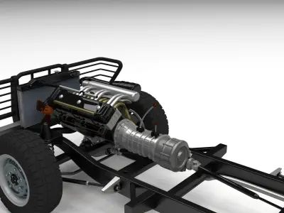 Full SUV Chassis 3D model