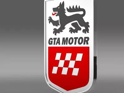 GTA motors logo 3D model