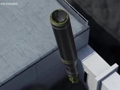 RS-26 Rubezh Multiple Warhead Missile 3D model