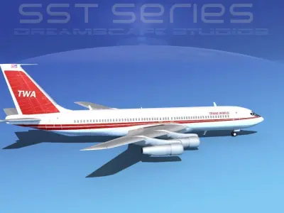 Boeing 707-320 SS Trans World Airways 2 3D model