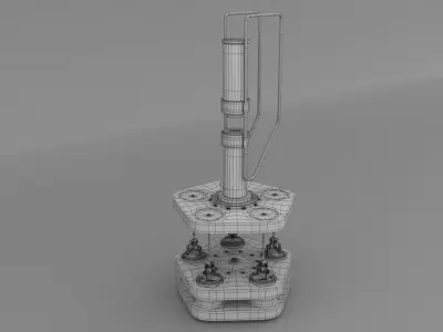 Silandr rocket launcher Low-poly 3D model