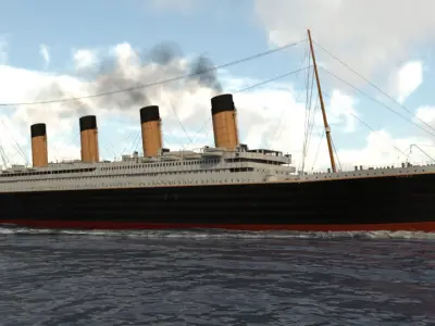 RMS TITANIC SHIP BLENDER AND MAYA 3D MODEL 3D model