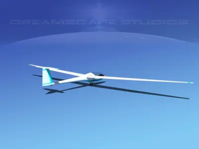 Glaser Dirks DG200 15Mtr Sailplane V09 3D model
