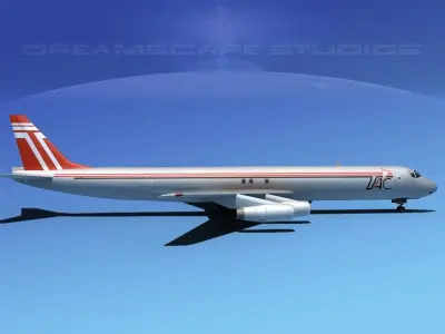 Douglas DC-8-63F TAC Cargo 3D model