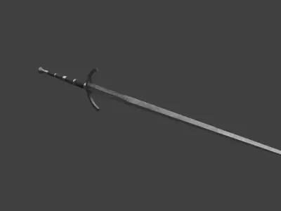 Two-Handed Danish Sword Low-poly 3D model