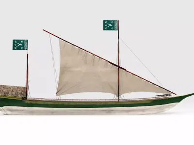 3D Ottoman Boat model 3D model