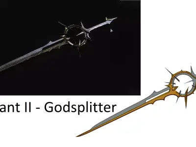 The Godsplitter sword from Remnant II 3D model