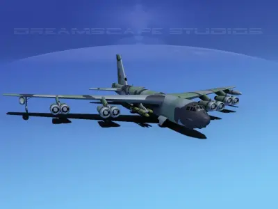 Boeing B-52H Stratofortress V02 3D model