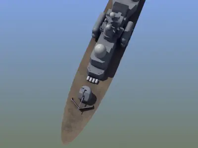 Tarantul Missile Boat LD1 Low-poly 3D model