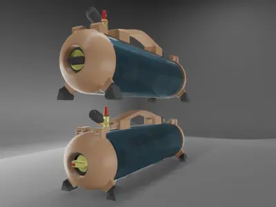 Aquarium Fish tank bag Low-poly 3D model