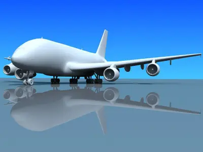 Detailed not Textured Airbus UT 3D model