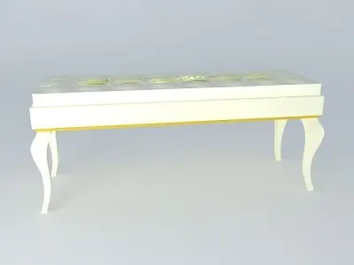 bench with gold legs Free 3D model