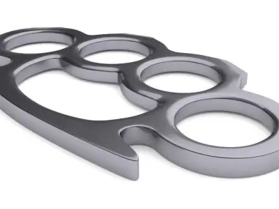 Knuckles pair of metal fists 3D model