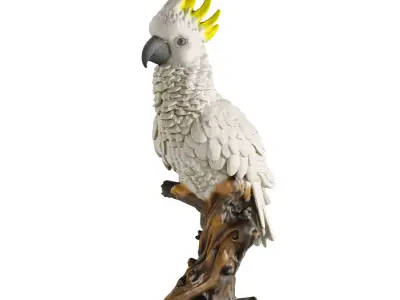 cockatoo bird statue 3D model