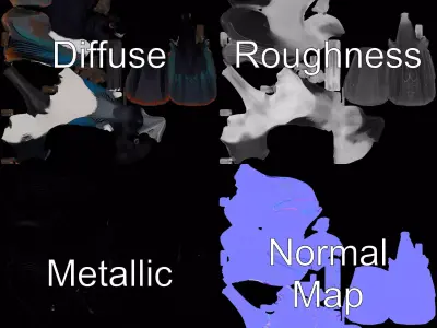 Elegant Magpie Bird model pack Low-poly 3D model