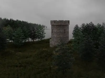 Free Medieval Tower Free low-poly 3D model