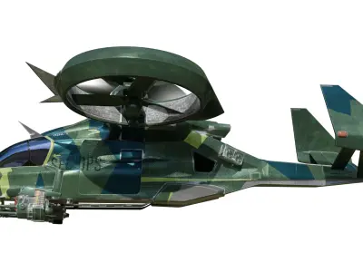 Avatar Aerospatiale SA-9 Kestrel Gunship Helicopter Low-poly 3D model