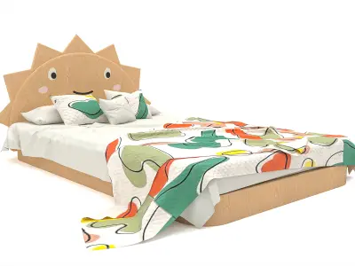 Sunny Dreams Bed  Free low-poly 3D model