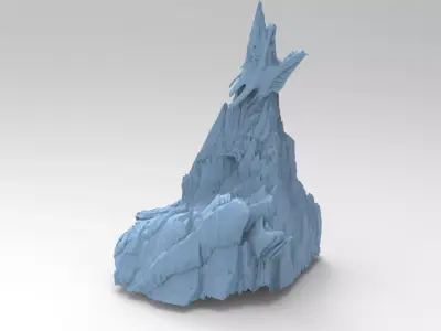 Serpent Eden rock 3D model