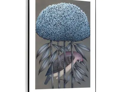 Plaster Two Photo Frame 401 Low-poly 3D model