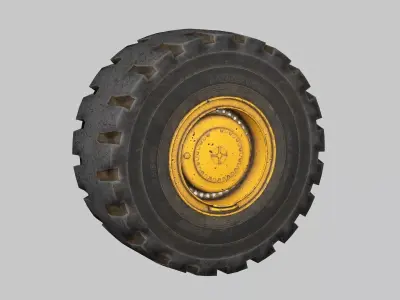 Car-Truck Loader Komatsu HH Big Wheel Low Poly 3D Model Low-poly 3D model