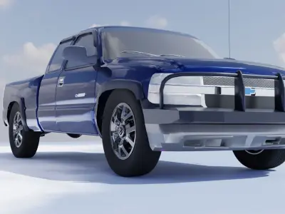 3D rigged car model 3D model