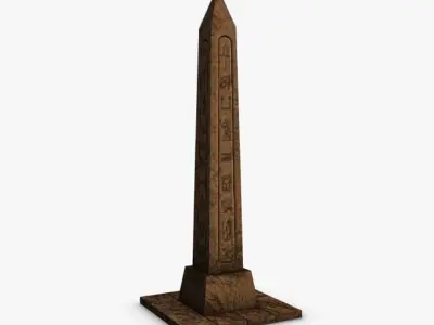 Obelisk egyptian Low-poly 3D model