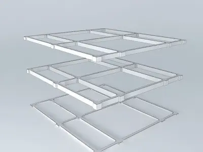 Industrial detail shelving unit Free 3D model