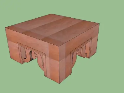 indian jodhpuri stone bracket 3d modal Low-poly 3D model