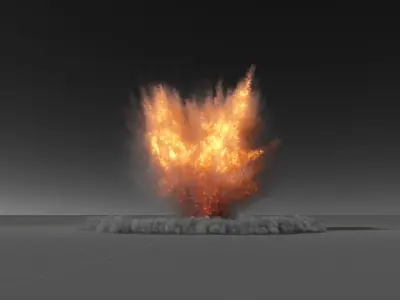 Low Poly Explosion 3D model