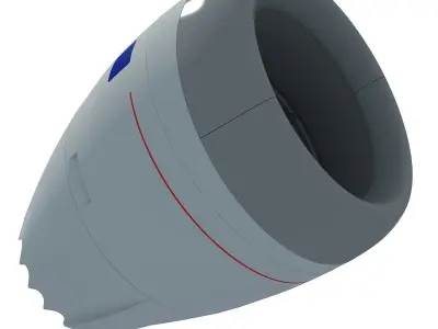 Jet Turbofan Engine 3D model