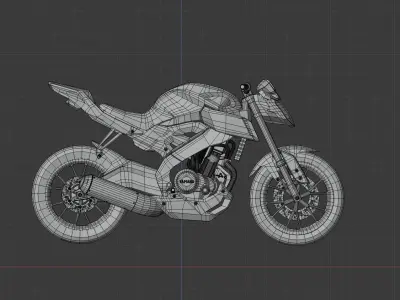 Yamaha MT 125 Motorcycle Low-poly 3D model