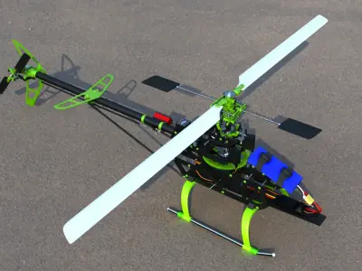 Remote Control Aerobatic Helicopter 3D model