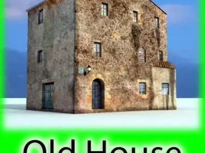 Old European House Detailed Realistic 3D model