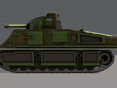Tank V01 Low-poly 3D model