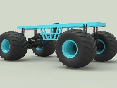 Chassis for Monster vehicle 3D model