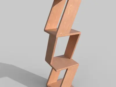 Wall shelf concept Free low-poly 3D model