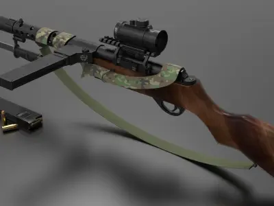 MP 28 ww2 weapon Fps-Tps Low-poly 3D model
