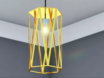 Modern Triangle Light Pendant 3D model