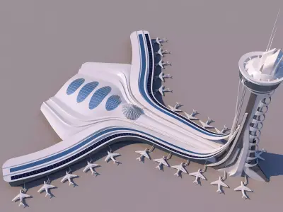 0198 - Airport Building 3D model