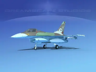 Gen Dyn F-16A Falcon V33 Israel 3D model