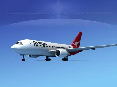 Boeing 767-200ER Qantas 3D model
