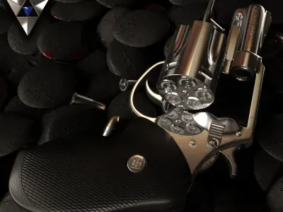 Revolver Pitt bull 9mm 3D model