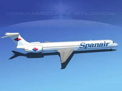McDonnell Douglas MD80 Spanair 3D model