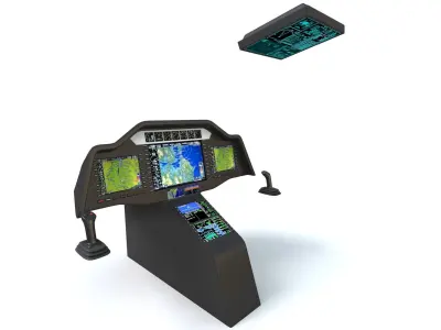 Aircraft Control Panel 2 3D model