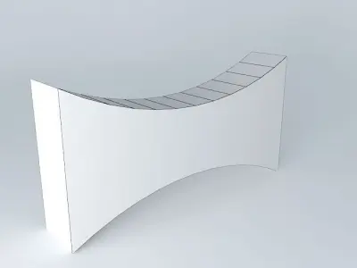 curved glass tabletop Free 3D model